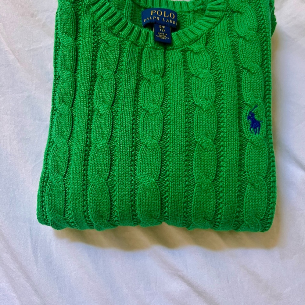 Polo by Ralph Lauren Vibrant Green Crewneck Sweater